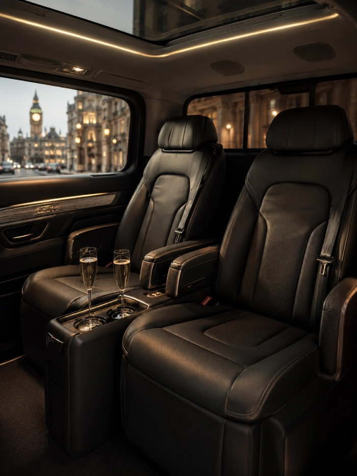 Luxury executive chauffeur vehicle airport transfer Man Guard Jet Set Travel