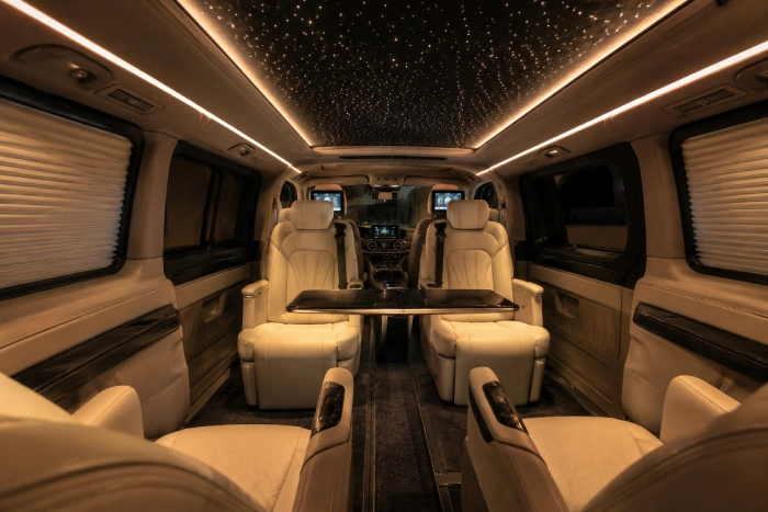 Mercedes V-Class interior luxury seating Jet Set Travel UK